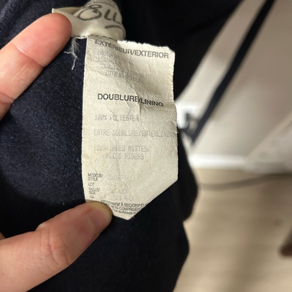 Les Modes Ellabee Women’s Dark Blue Coat - Picture 6 of 6